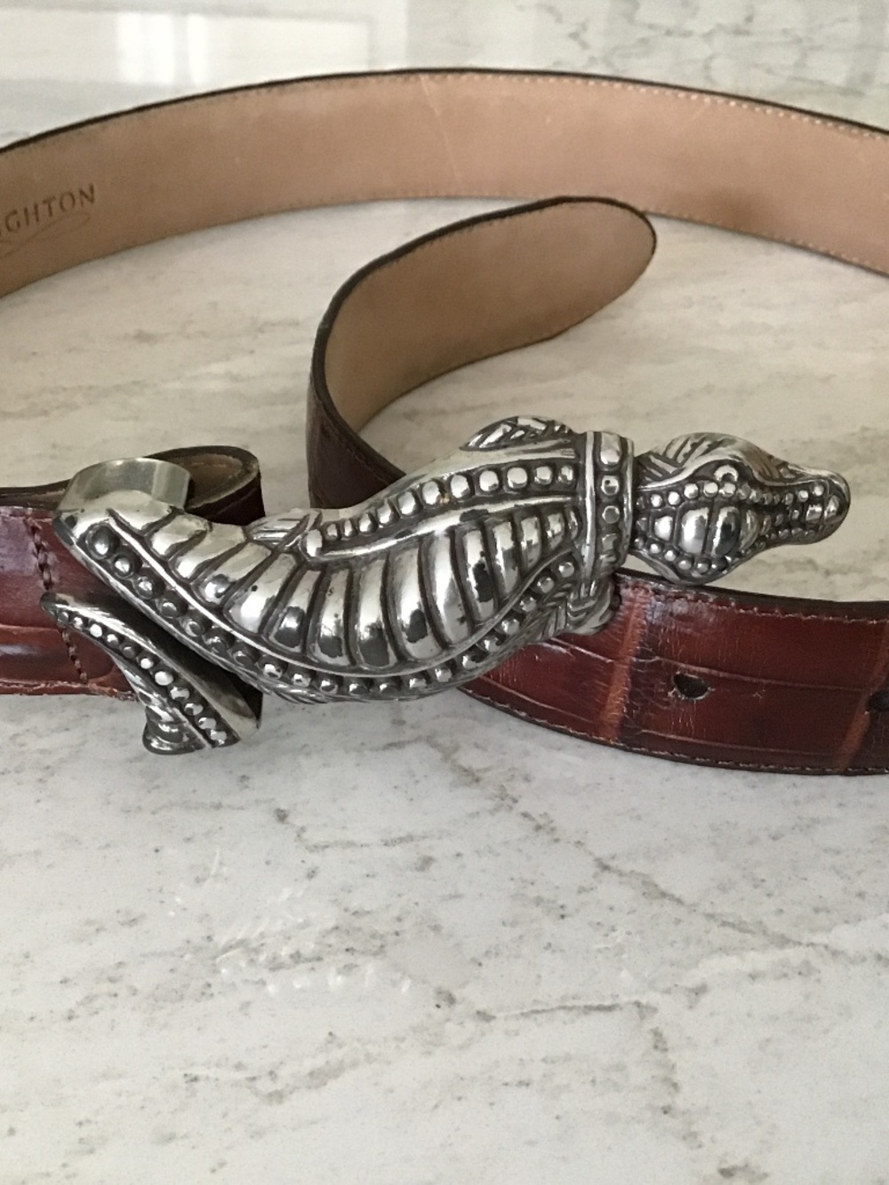 Brighton alligator belt